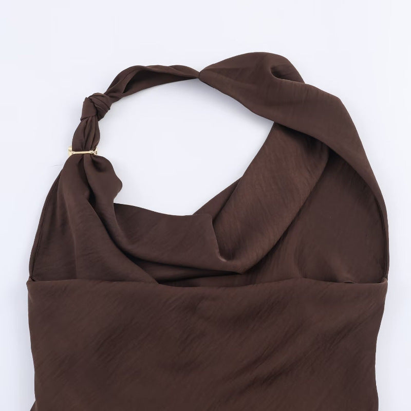The Mocha Satin Midi